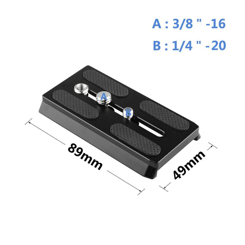 CAMVATE Camera Quick Release Base Plate with 1/4" & 3/8" Threads Compatible with Manfrotto577/ 501/504/ 701 Tripod
