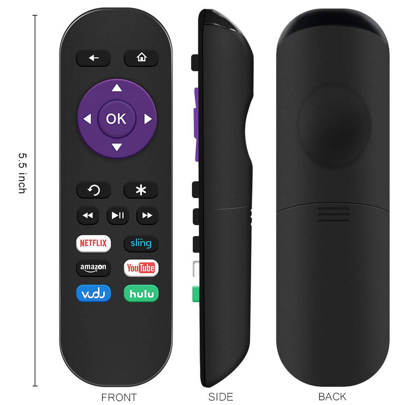 Gvirtue Replacement Remote Control for Roku Box Model: Roku 1, Roku 2(HD, XD, XS), Roku 3, Roku LT, HD, XD, XDS, Roku N1, Roku Express, Roku Express+