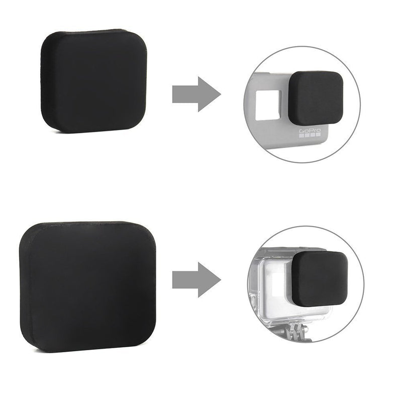 SOONSUN Silicone Lens Cap Cover Kit for GoPro Hero 5 6 7 Black Hero(2018) Camera and Housing Case ( Included 2 x Lens Caps for Hero5 6 7 Black Camera and Housing )