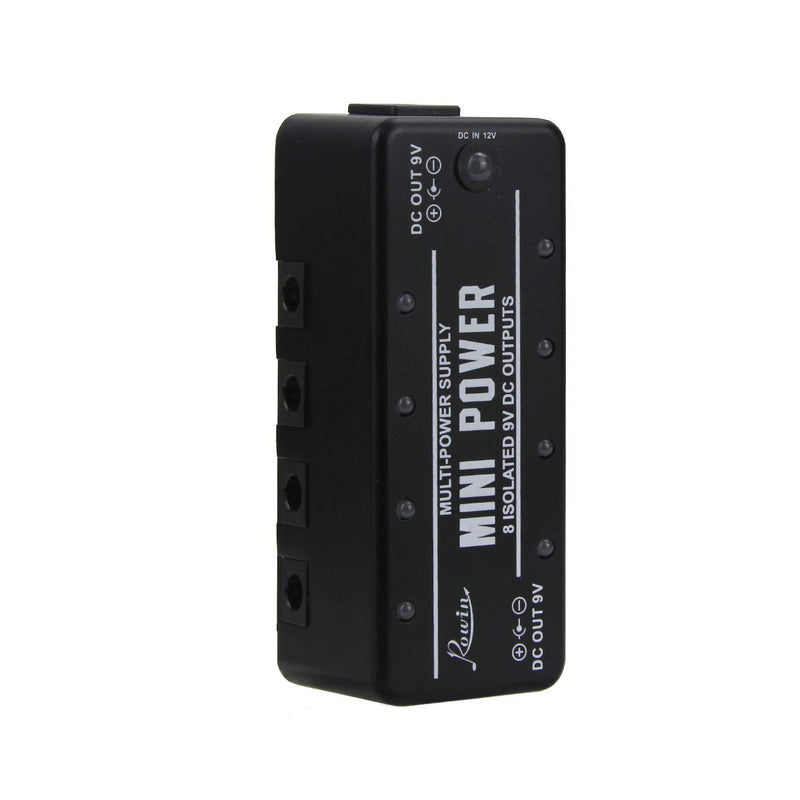 [AUSTRALIA] - Rowin LEF-329 Mini Power Effect Pedal Guitar Power Supply 8 Isolated 9V Outputs With Cables Adapter For Guitar Bass 