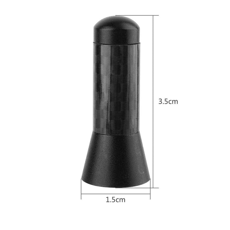 [AUSTRALIA] - Mini Car Short Antenna, 3.5cm Aerial Universal Car Stubby Antenna Carbon Fiber Shorty Antenna with Screw Aluminum 