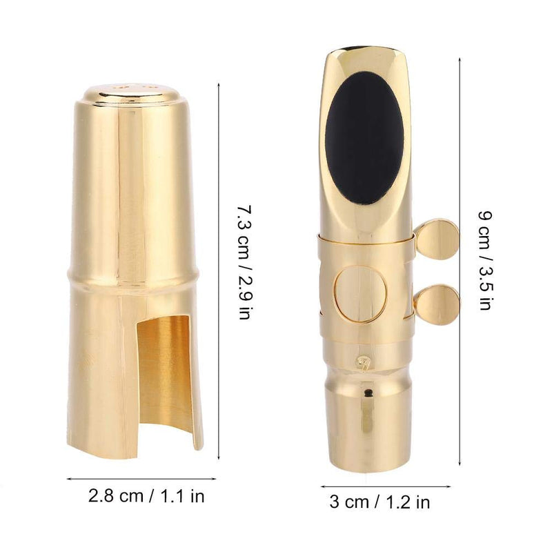 Vbestlife Eb Alto Saxophone 7C Mouthpiece, Eb Alto Sax 7C Mouthpiece with Cap Pads Musical Instruments Accessory