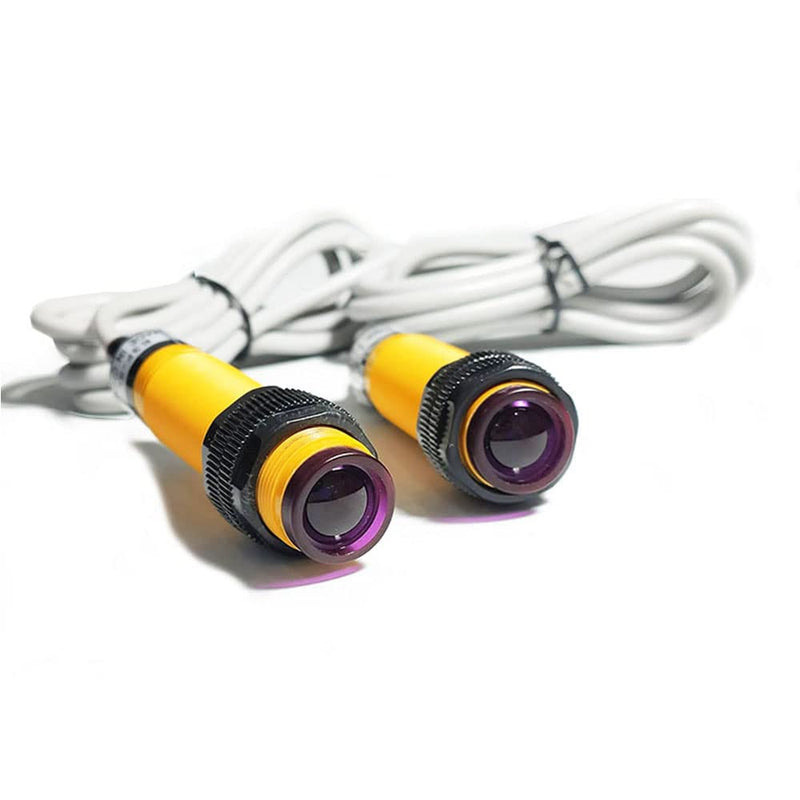 ATO 1 Pairs M18 Infrared Through-Beam Photoelectric Switch Sensor, Round Type DC 6-36V M18 PNP NC