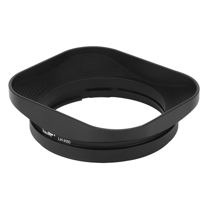 Haoge LH-X50 Bayonet Square Metal Lens Hood for Fujifilm Fuji Fujinon XF 50mm F2 R WR Lens on X-Pro2 X-Pro1 X-T2 X-T1 X-T20 X-T10 X-E2S X-A5 X-A20 X-E3 X-H1