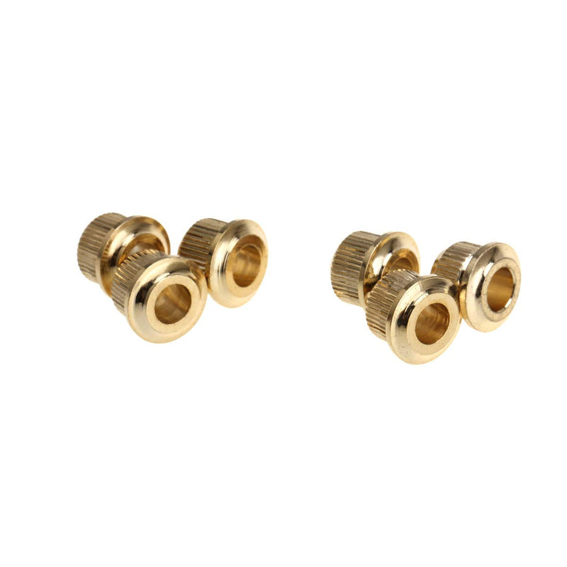 Musiclily Pro Metal Vintage/Modern 6mm to 10mm Guitar Tuner Conversion Bushings Tuning Pegs Adapter Ferrules, Gold (Set of 6)
