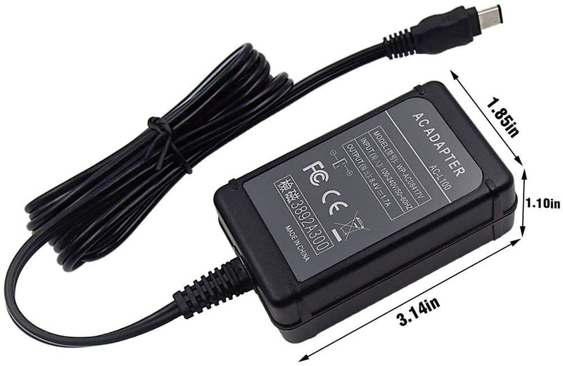 AC-L100 Power Adapter Charger Kit Replacement Sony AC-L100 AC-L15 AC-L10 AC-L15A AC-L10A for Handycam DCR-TRV MVC-FD DSC-S30 DSC-F707 DSC-F717 DSC-F828 Cameras