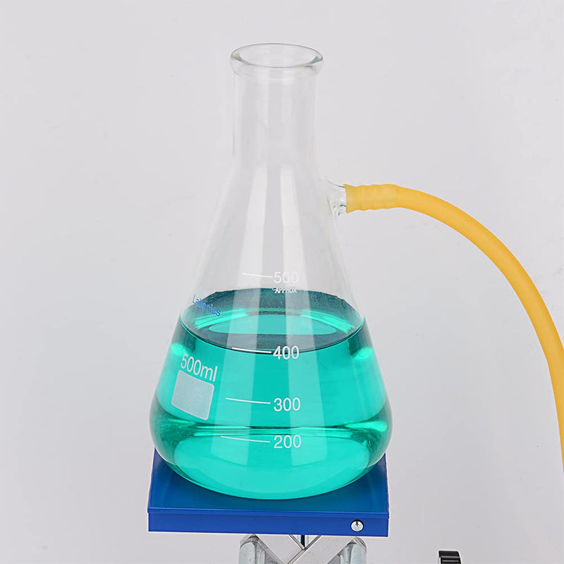 Labasics Glass 500 ml Heavy Wall Borosilicate Glass Filtering Flask, Bolt Neck with Tubulation, 500 ml
