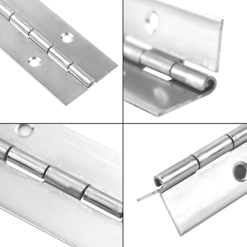 [AUSTRALIA] - 2PCS 16 Inch Sliver Piano Hinges for Cabinet Hinges Heavy Duty 6Inch Continuous Hinges Sliver Stainless Steel 304 Long Hinges Door Hinges (Sliver)) 2pack 16 inch(Sliver) 