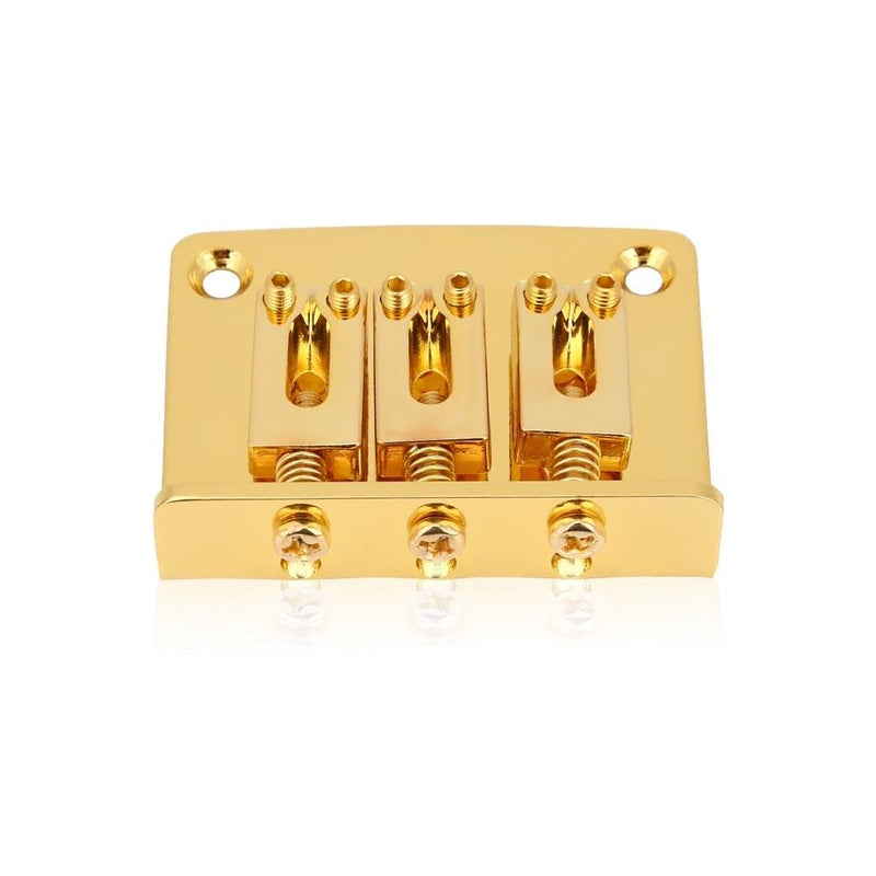 Electric Guitars 3-string Fixed Bridge Replacement Parts for Cigarbox Electric Guitars gold