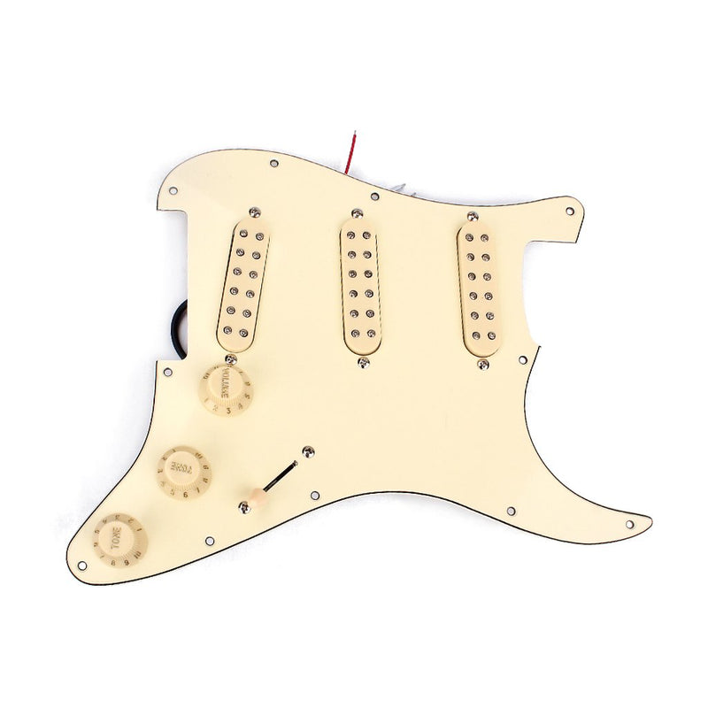 Alnicov 3-ply Loaded Prewired Pickguard SSS,cream