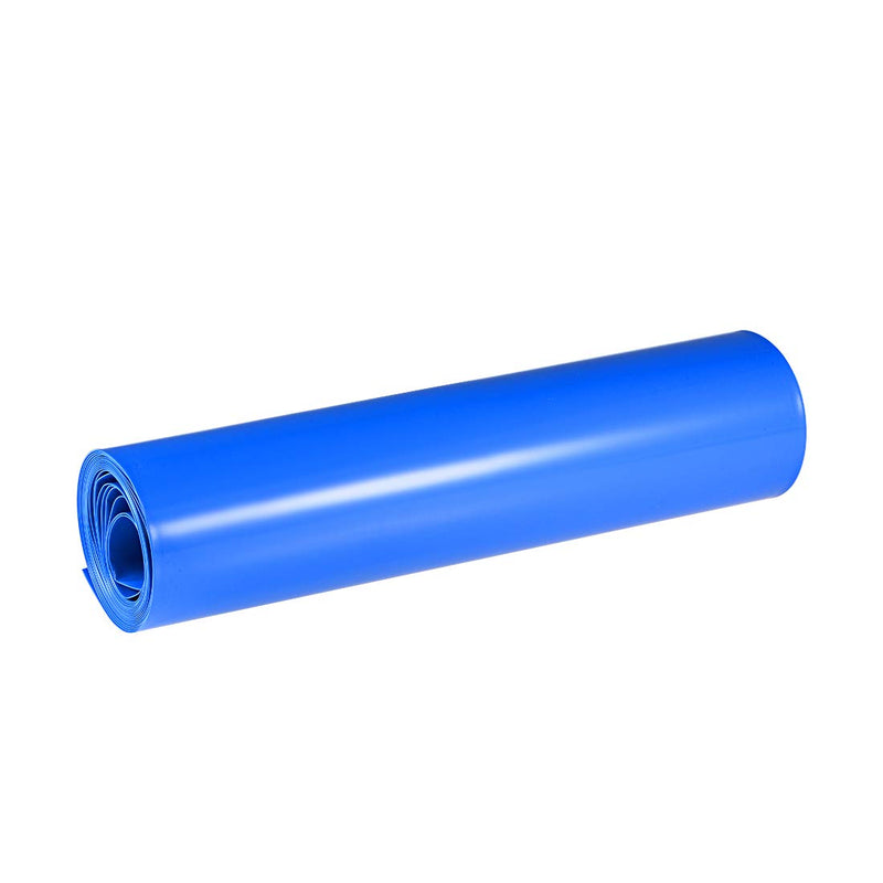 uxcell Battery Wrap, 250mm Flat Width 158mm Dia 1m PVC Heat Shrink Tube Wraps for Big Battery Pack Blue