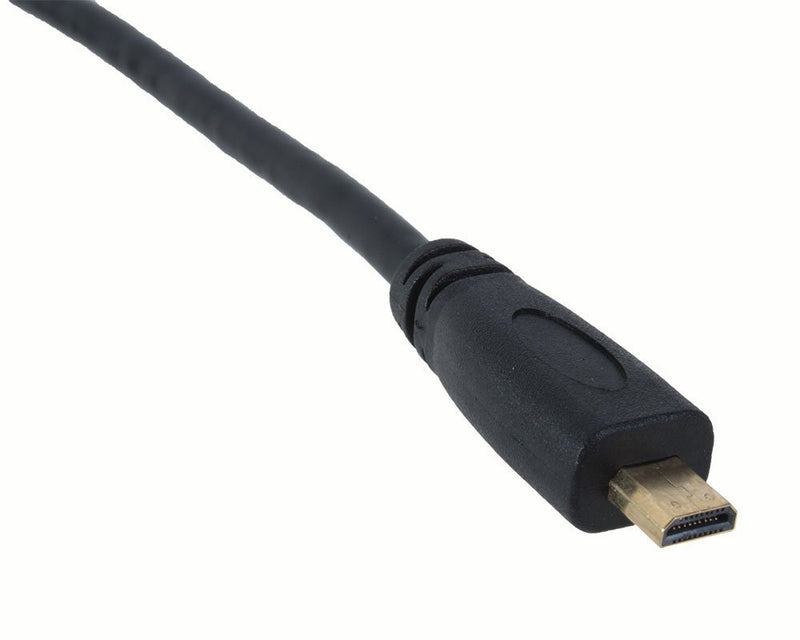 Monoprice 6inch 34AWG High Speed HDMI Cable With Ethernet - HDMI Micro Connector male to HDMI Connector female - Black Single pack