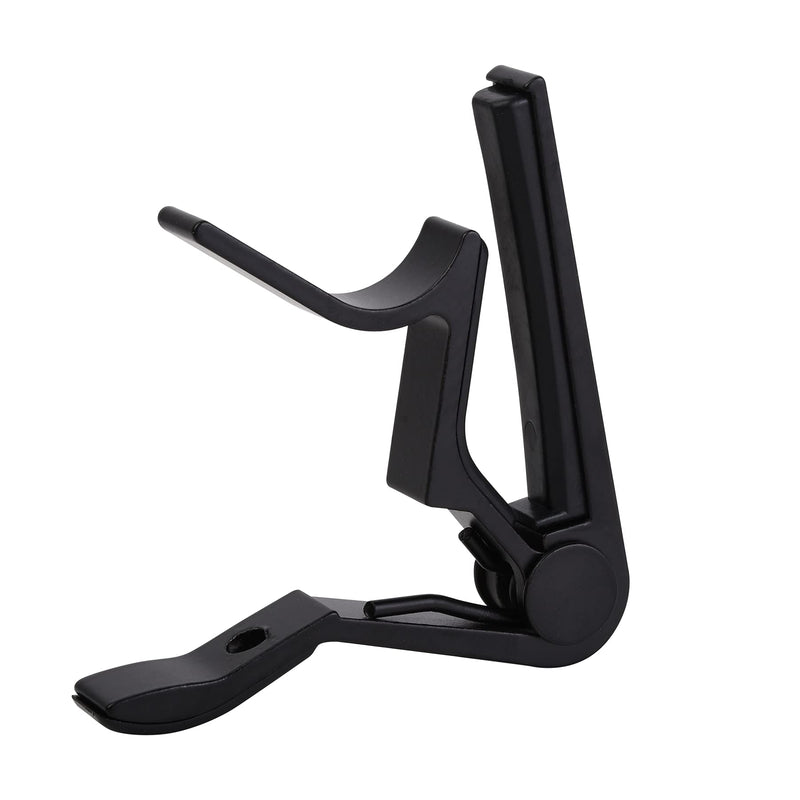 Alnicov Guitar Capo for Acoustic and Electric Guitars with 5 Picks(Random Colors),Black
