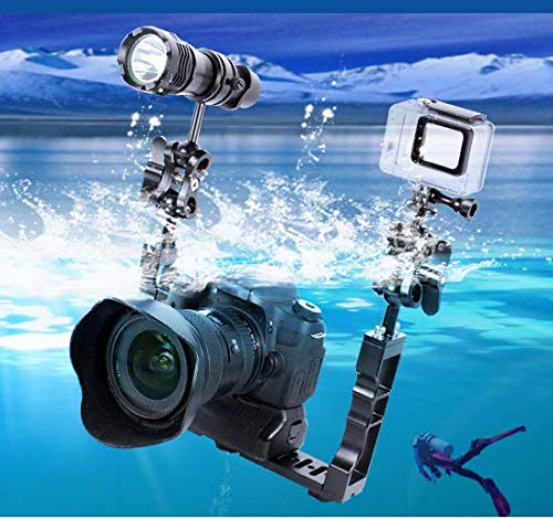 4 Pcs 1" Aluminum Ball Clamp Mount for Underwater Diving Light Arms Tray System, Photography Diving Camera Black 4pcs