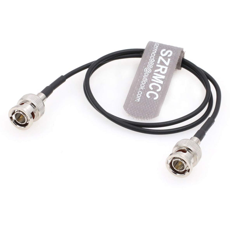 [AUSTRALIA] - SZRMCC RG174 75ohm HD SDI 3G Flexible Soft BNC Male to Male Video Coaxial RF Cable for ARRI RED Blackmagic Cameras Monitor Radio Frequency (40cm) 40cm 