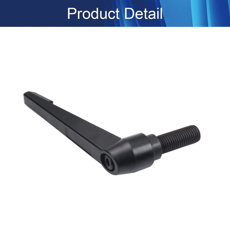 Aicosineg M16 x 40mm Male Thread Aluminum Alloy Adjustable Clamping Lever Handle for Machinery Welding Printing Equipment Black Tone 1pcs Not Include Washer M16x40 1pcs