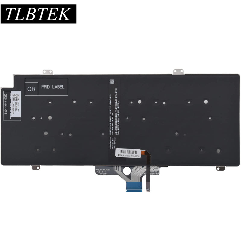 TLBTEK Backlight Keyboard Replacement Compatible with Dell Latitude 5420 5421 5430 7420 7520 2021 Series Laptop P/N: 0PWCJY 0CVGNH PK132UG2A00