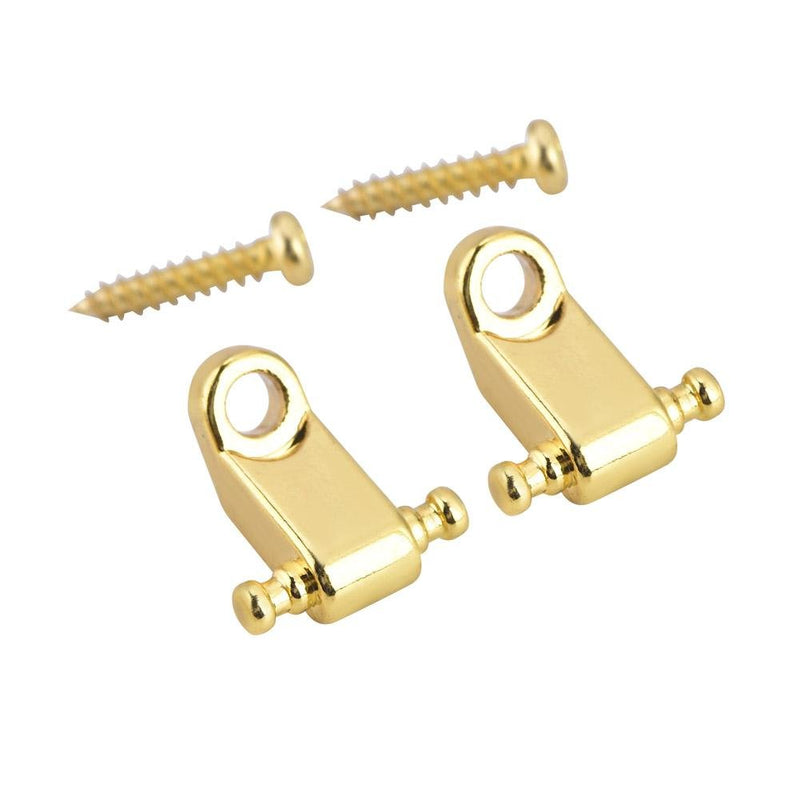 Drfeify Guitar String Tree Roller, 2PCS Roller String Tree Retainer with Screw Accessory for Electric Guitar Bass Gold