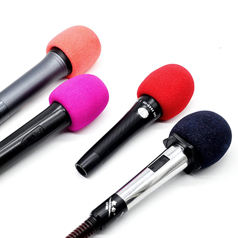 Gsrhzd 10 PCS Colorful Foam Microphone Covers, Microphone Dust Cover, Foam Protective Cover for Make the Microphone Dustproof, Drop-Proof, Anti-bacterial, and Windproof(10 Colors)