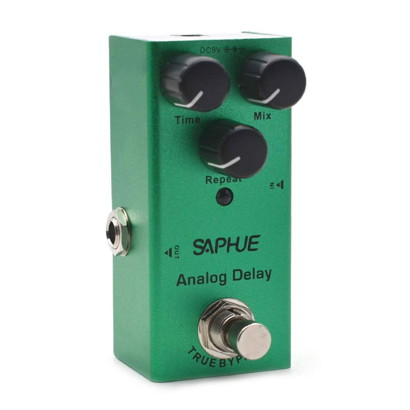[AUSTRALIA] - SAPHUE Analog Delay Guitar Effects Pedal Effect Pedals Time/Mix/Repeat Knob with Steel Metal Shell Mini Single Type Dc 9V with True Bypass Switch for Multi Electric Guitar Kit 