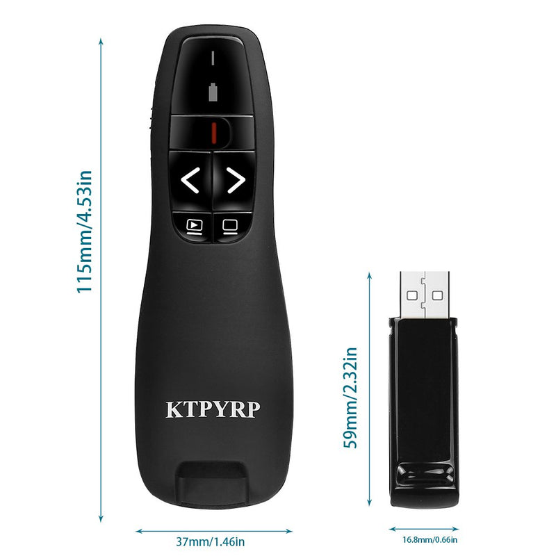 Wireless Presenter,Presentation Clicker Remote,Clicker for Powerpoint Presentations,Support Hyperlink Volume Control RF 2.4GHz Presentation Remote Control for Mac, Laptop, Computer