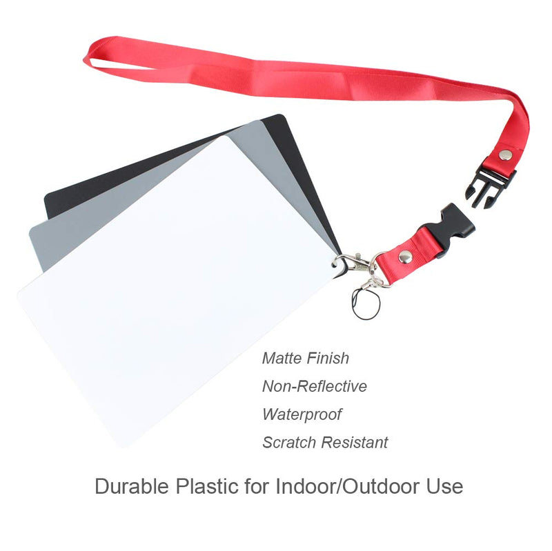 [AUSTRALIA] - Foto&Tech Waterproof Premium Set 18% Grey Card White Balance Card Exposure Photography Card Set Custom Calibration Camera Checker for DSLR Video Digital and Film Photography (5 x 7 Inch) 5 x 7 Inch 