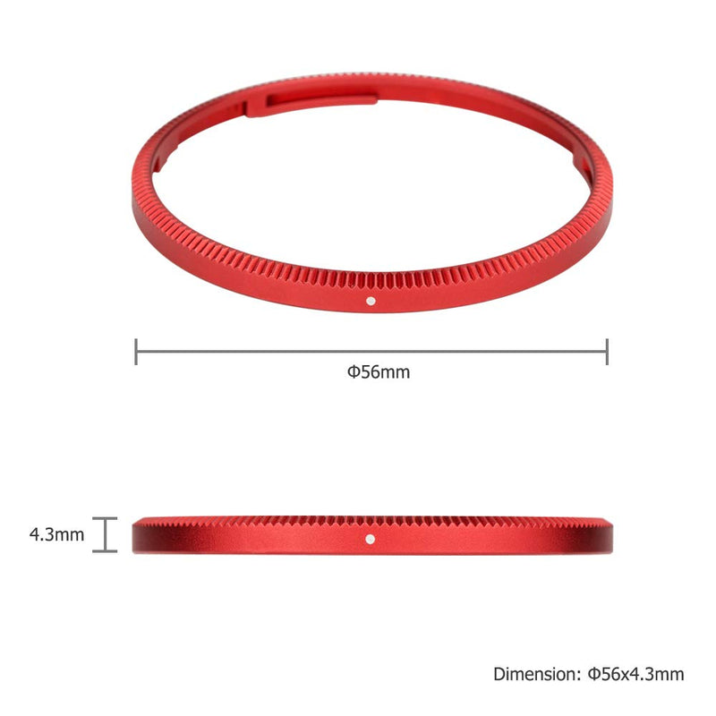 JJC Metal Lens Decoration Ring Cap for Ricoh GR III GR3 Accessories Replace Ricoh GN-1 Ring Cap -Red Red