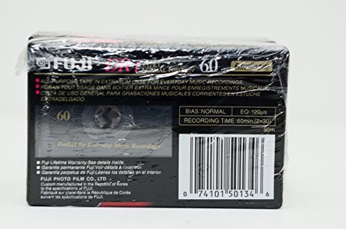 (5 Pack) Fuji Normal Bias DR-I Audiocassette 360 Minutes