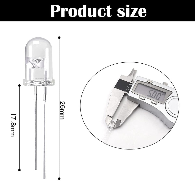 Tnuocke 4 Values 184 Pcs Solderless Breadboard Kit 2 Pcs 830 Tie Points & 2 Pcs 400 Tie Points & 130 Pcs Flexible Breadboard Jumper Wires & 50 Pcs 5mm LED Light Emitting Diodes H-05-Kit Breadboard set