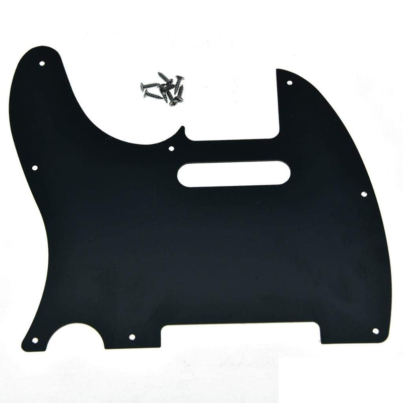 KAISH 8 Hole Tele Guitar Pickguard Scratch Plate fits USA/Mexican Fender Telecaster Matte Black 1 Ply