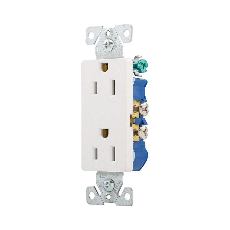 EATON 1107W-10-L Receptacles, One Size, White