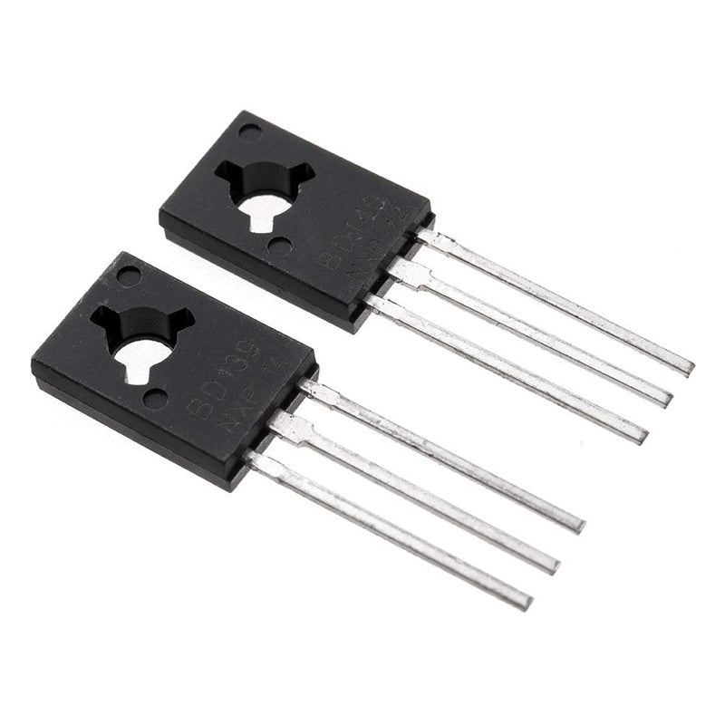 Bridgold 20PCS BD139NPN BD140PNP (10PCS BD139 + 10PCS BD140) Single Transistor, General Purpose 80V 1.5A