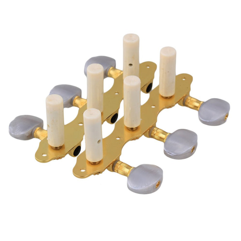 Yibuy Golden Classical Guitar Tuning Pegs Machine Heads Guitar Tuners w/ 8pcs Screws