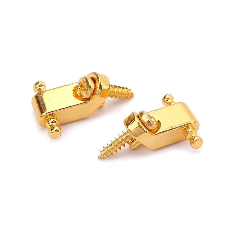 Alnicov Roller String Trees/String Retainers With Screws For Electric Guitar Pack Of 2,Gold