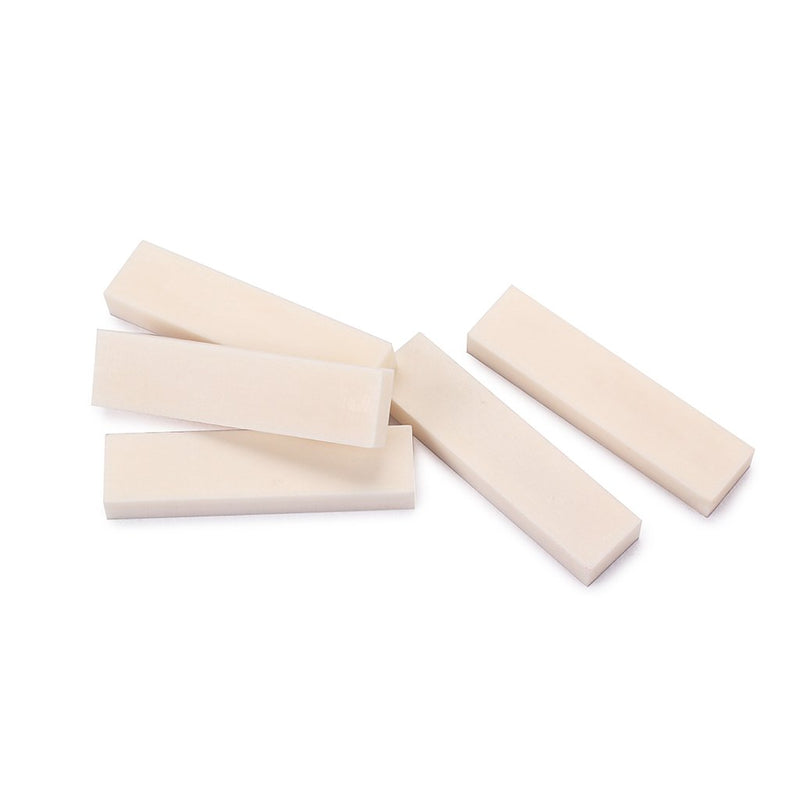 [AUSTRALIA] - Alnicov 5 Pieces Vintage Blanks Buffalo Bone Nut for Guitar Ukulele Accessory 40x10x5mm 