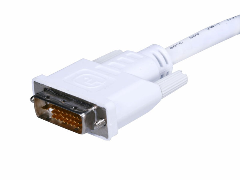 Monoprice 105998 3ft Gold Plated 32AWG Mini DisplayPort to DVI Cable - White 3 Feet