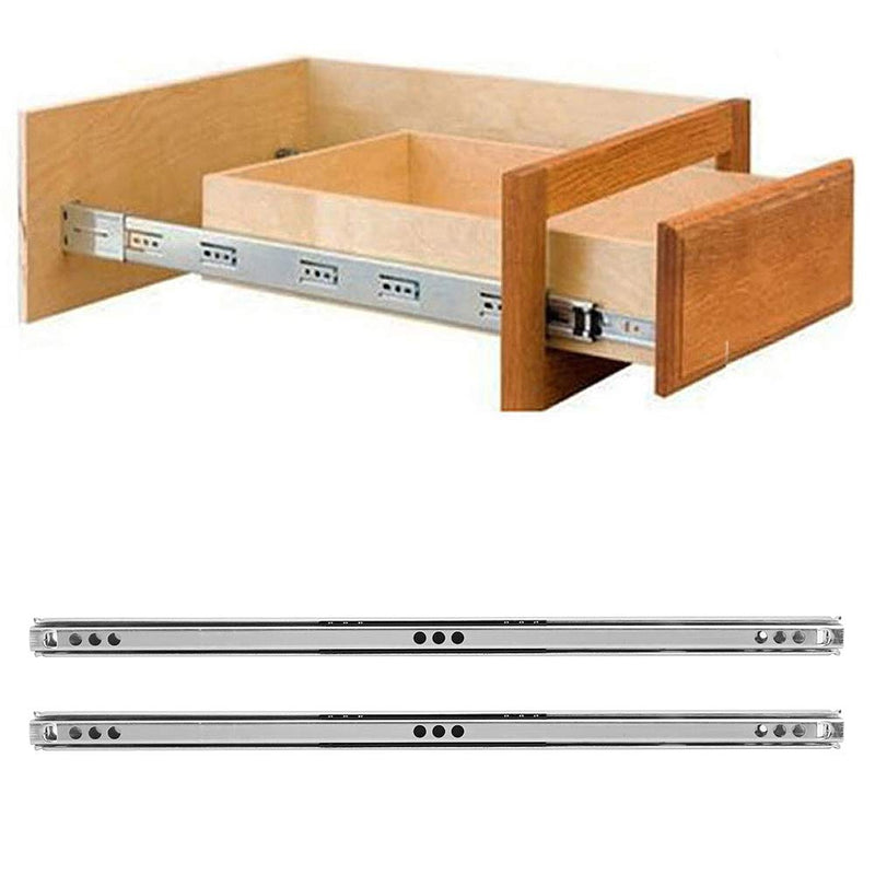 342x17mm Drawer Slide, 2Pcs/Set Drawer Slide, wear‑Resistant Replacement Kitchen Drawer Ball Bearing Slide, for Cabinet Furniture