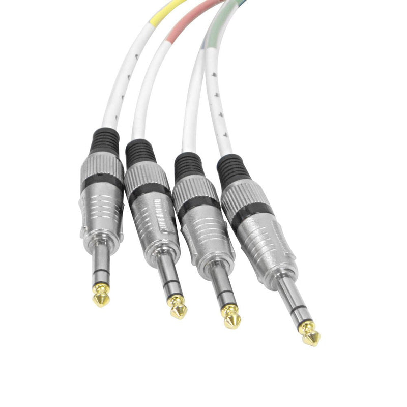 [AUSTRALIA] - Seismic Audio - SAXT-4x5M - 4 Channel 1/4" TRS to XLR Male Snake Cable - 5 Feet Long - Serviceable Ends - Pro Audio Effects Snake for Live Live, Recording, Studios, and Gigs - Patch, Amp, Mixer, Audio 5 Foot - 4 Channel 