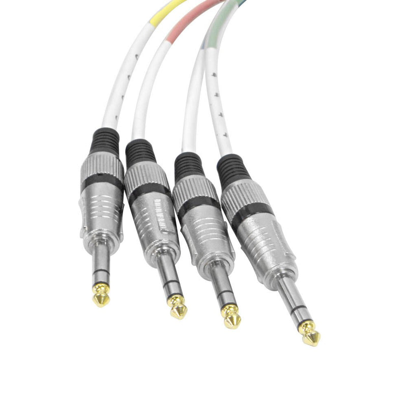 [AUSTRALIA] - Seismic Audio - SAXT-4x10F - 4 Channel 1/4" TRS to XLR Female Snake Cable - 10 Feet Long - Serviceable Ends - Pro Audio Effects Snake for Live Live, Recording, Studios, and Gigs - Patch, Amp, Mixer, 