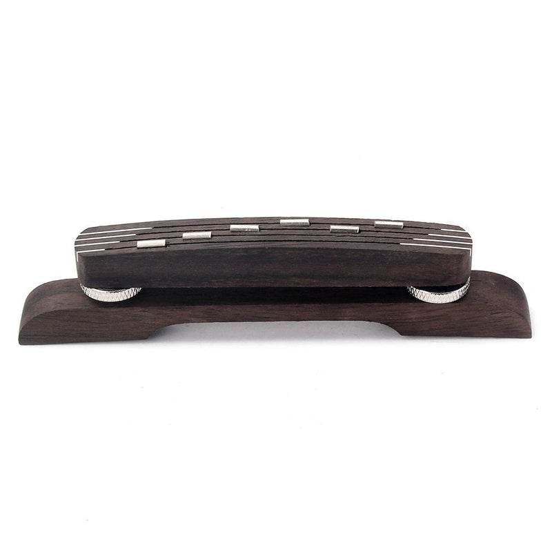 ROSENICE Guitar Bridge Rosewood Floating For 6 String Archtop with Chrome Accessories