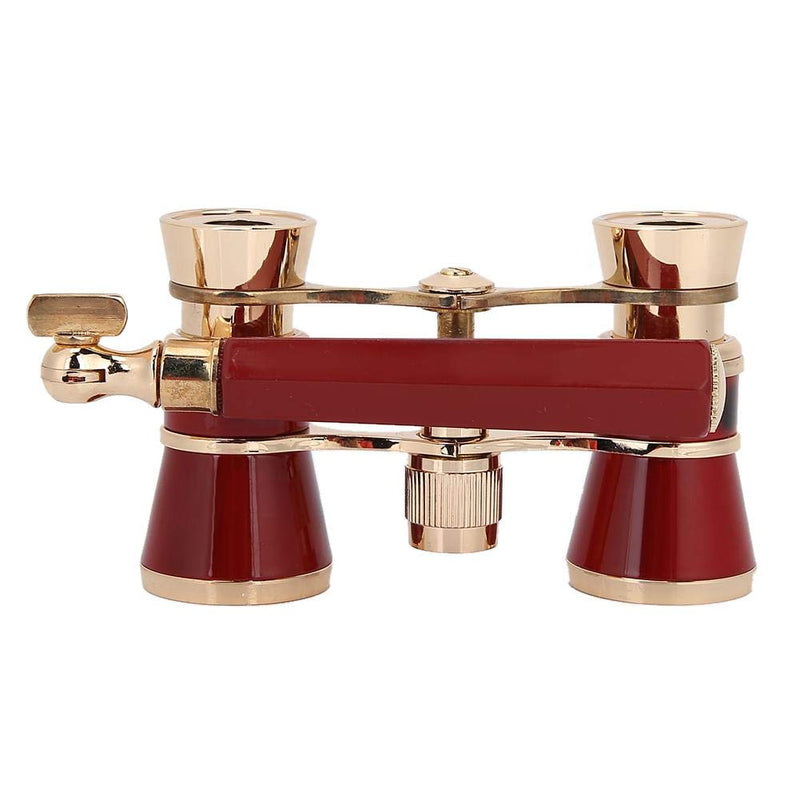 Binoculars for Opera,3X25 Central Focus Opera Glasses Binoculars, Theater Glasses with BAK-7 Prism & Handle, for Adults Kids, for Concert Theater Opera(Red-Brown) Red-brown
