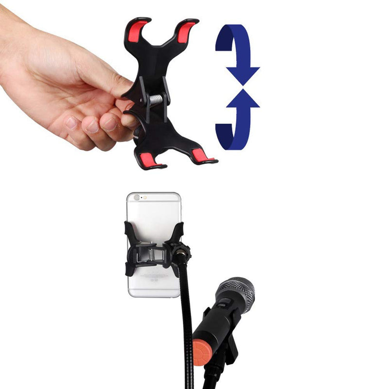 Webcast Bracket, Boom Microphone Adjustable Holder Height 80-160Cm, Sturdy and Durable, Easy to Fold, Strong Stability, Mobile Phone Microphone Stand for Selfie, Recording, Webcast Etc.