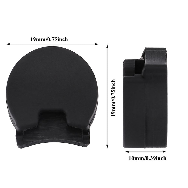 Dilwe 5Pcs Thumb Rest for Oboe Clarinet, Thumb Rest Cushion Finger Pretector Finger Cover Comfort 10mm Thickness Black