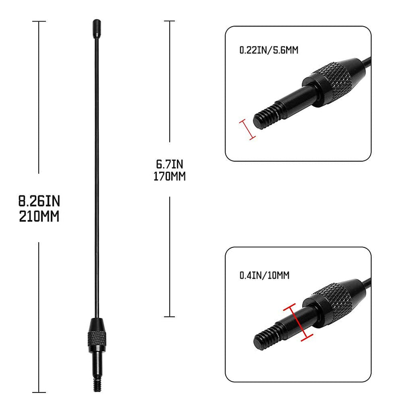 KSaAuto Antenna Compatible with 1979-2009 Ford Mustang GT V6 | 8 Inches Premium Metal Antenna Mast Replacement | Designed for Optimized FM/AM Radio Reception