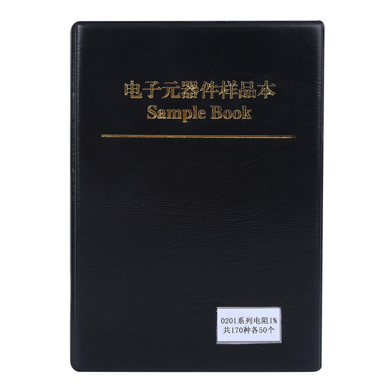 0201 SMD Resistor Sample Book, 170 Values Resistor Kit 50 Each 1% Accuracy in Storage Book Case, Electronic Component for Electronic Engineering