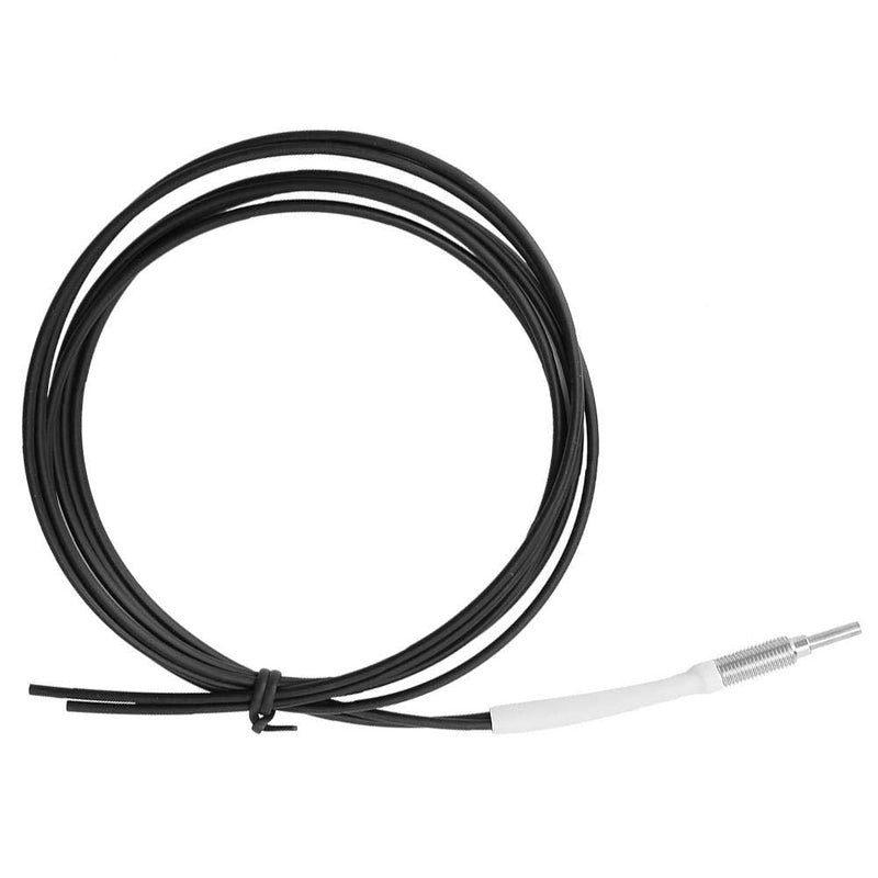 Optical Fiber Sensor, 1m Length Light Sense Diffuse Reflective Digital Fiber Optic M6 Probe Sensor Cable Line with Gasket Nut for Measuring Optical Signal