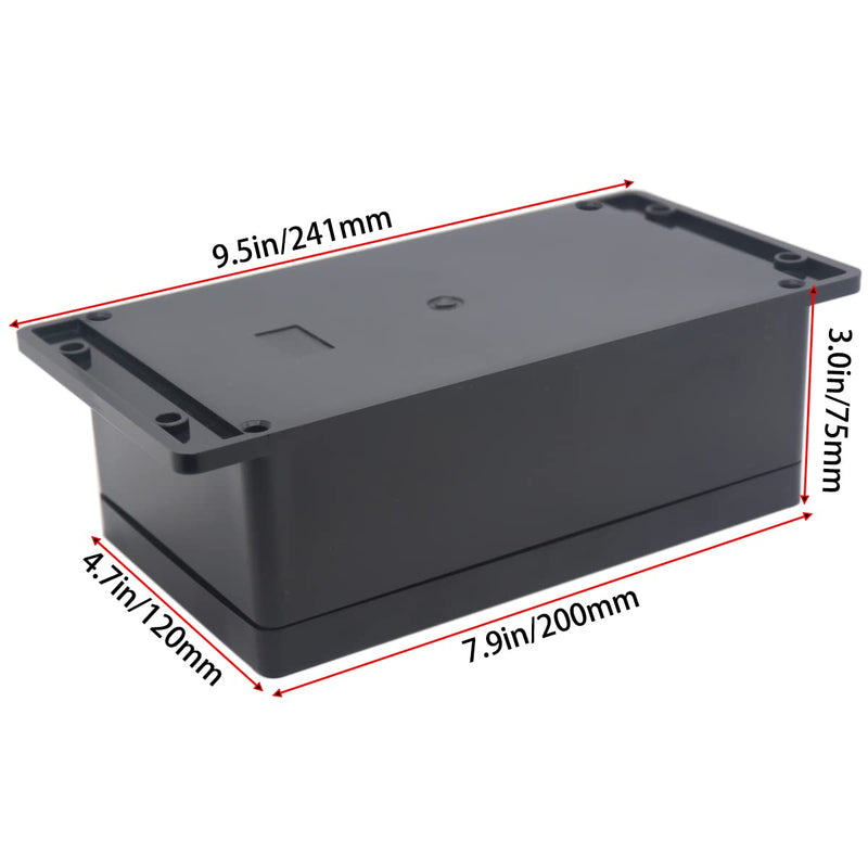 [AUSTRALIA] - YETLEBOX Watertight Junction Box, IP67 Waterproof Project Box Durable ABS Plastic Electronic Enclosure Case for DIY Electrical Project with Wall Fixed Ear 7.87" x 4.72" x 2.95"(200 x 120 x 75 mm) 7.87" x 4.72" x 2.20" 