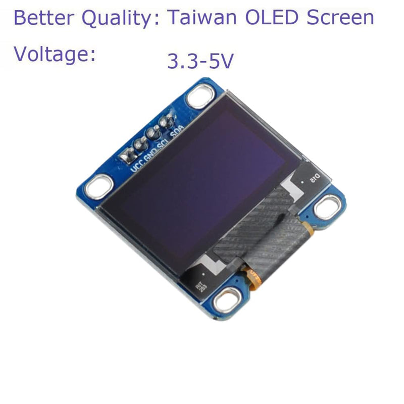 DIYmall 0.96 Inch Blue OLED Module I2C IIC Serial 128x64 LCD LED Display for Arduino Micro:bit 51 MSP420 STIM32 SCR (Pack of 2pcs)