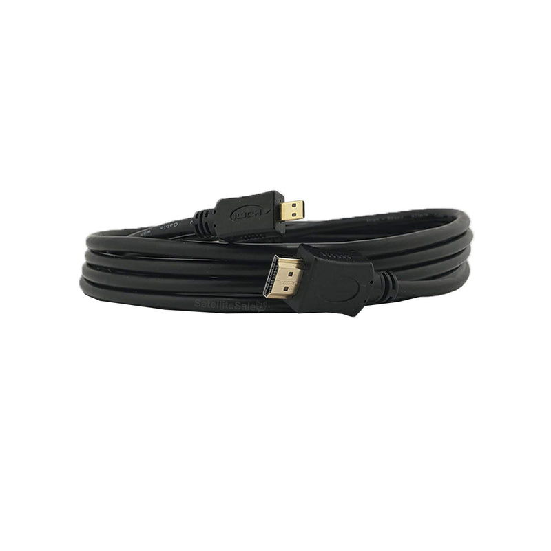 [AUSTRALIA] - SatelliteSale High-Speed Micro HDMI to HDMI TV Adapter Cable [24K Gold Plated | Copper Core | PVC Jacket] 4K Resolution, 3D, Audio Return Channel, HDMI Ethernet Channel (6 Feet) 6 Feet 