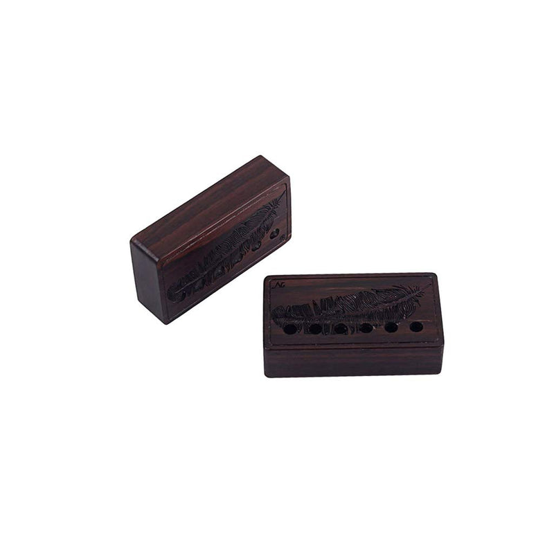 Alnicov 52mm Rosewood Humbucker Guitar Pickup Covers for Electric Guitar Bridge(2 Pieces)